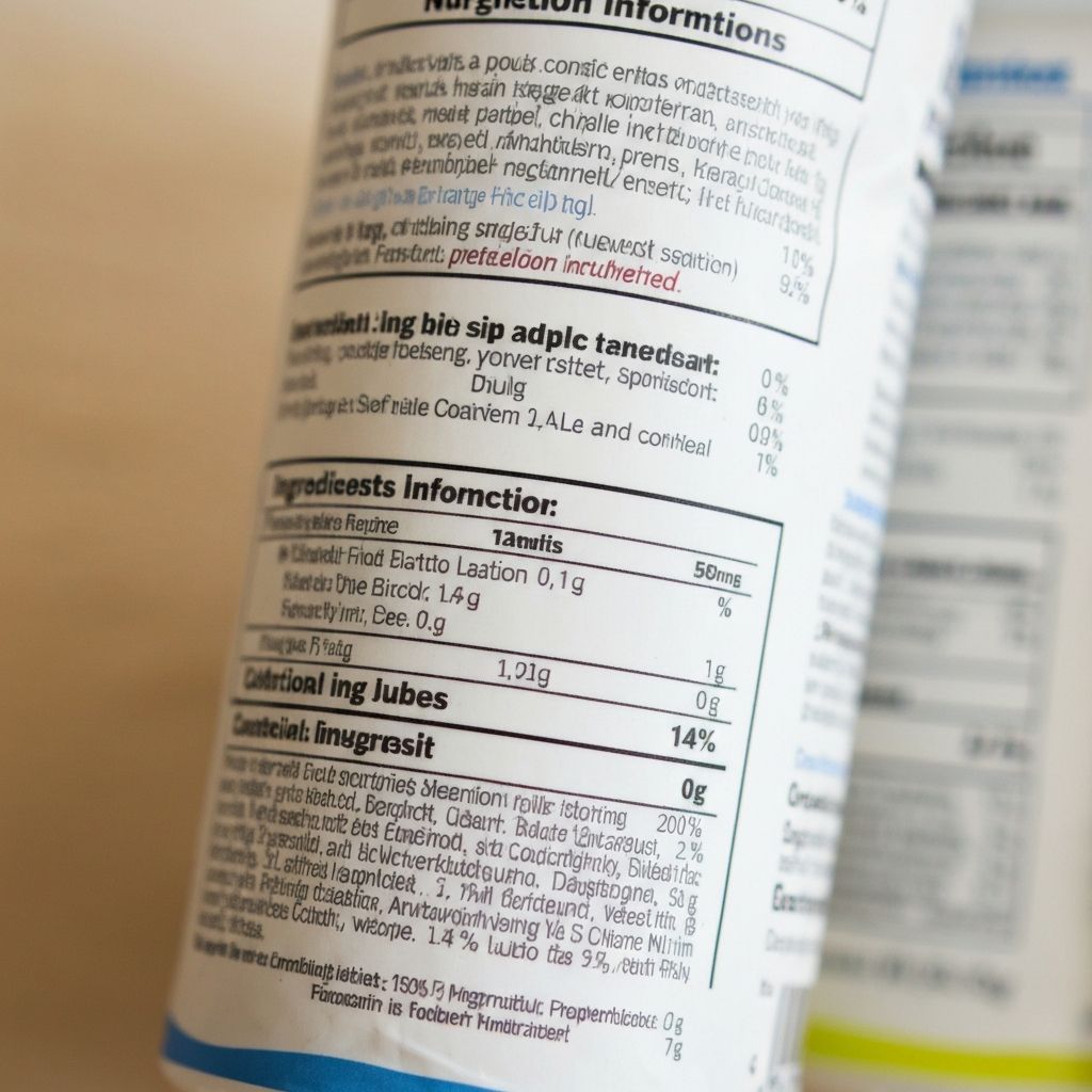 Zutatenlisten auf Verpackungen