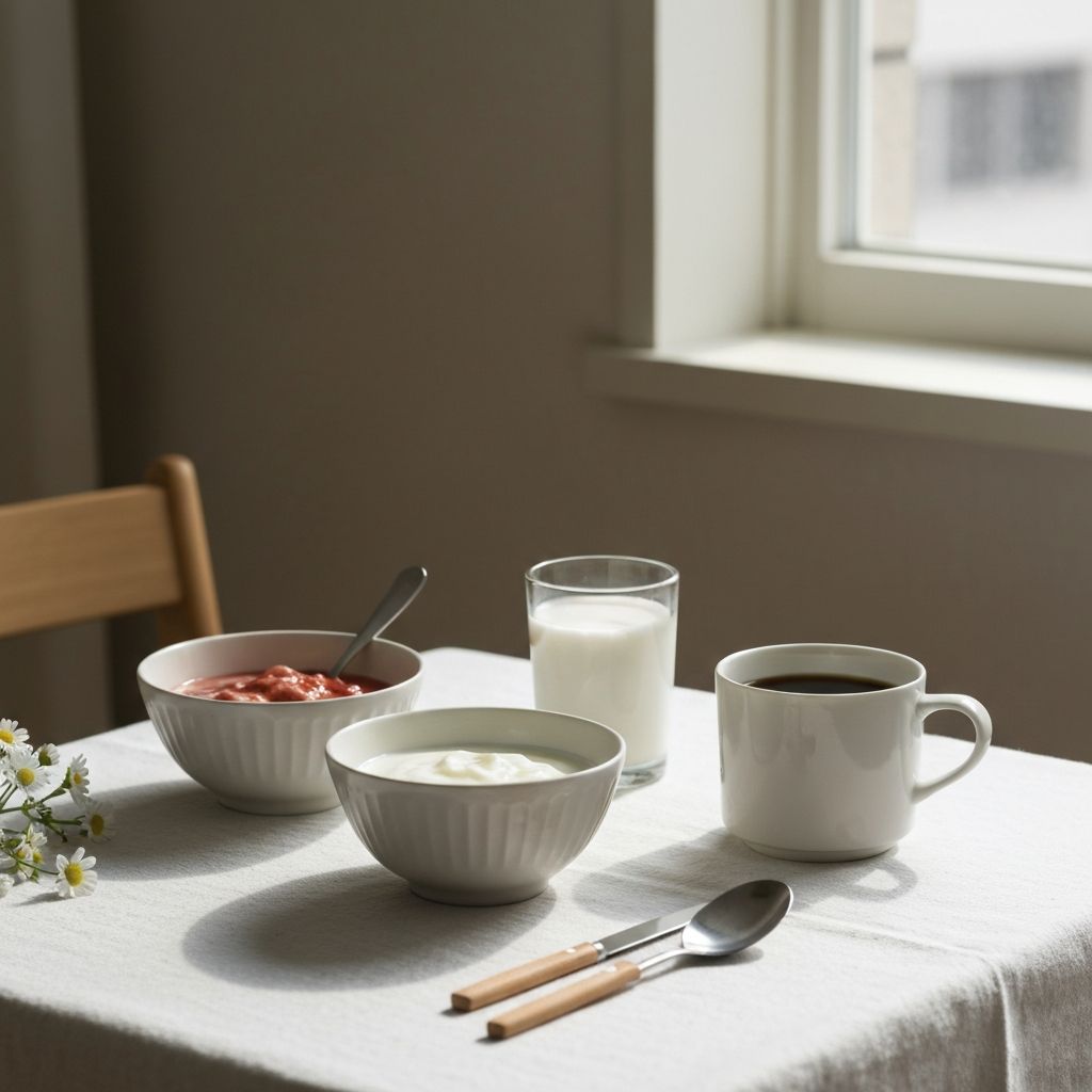 Alltägliche Frühstücksroutine